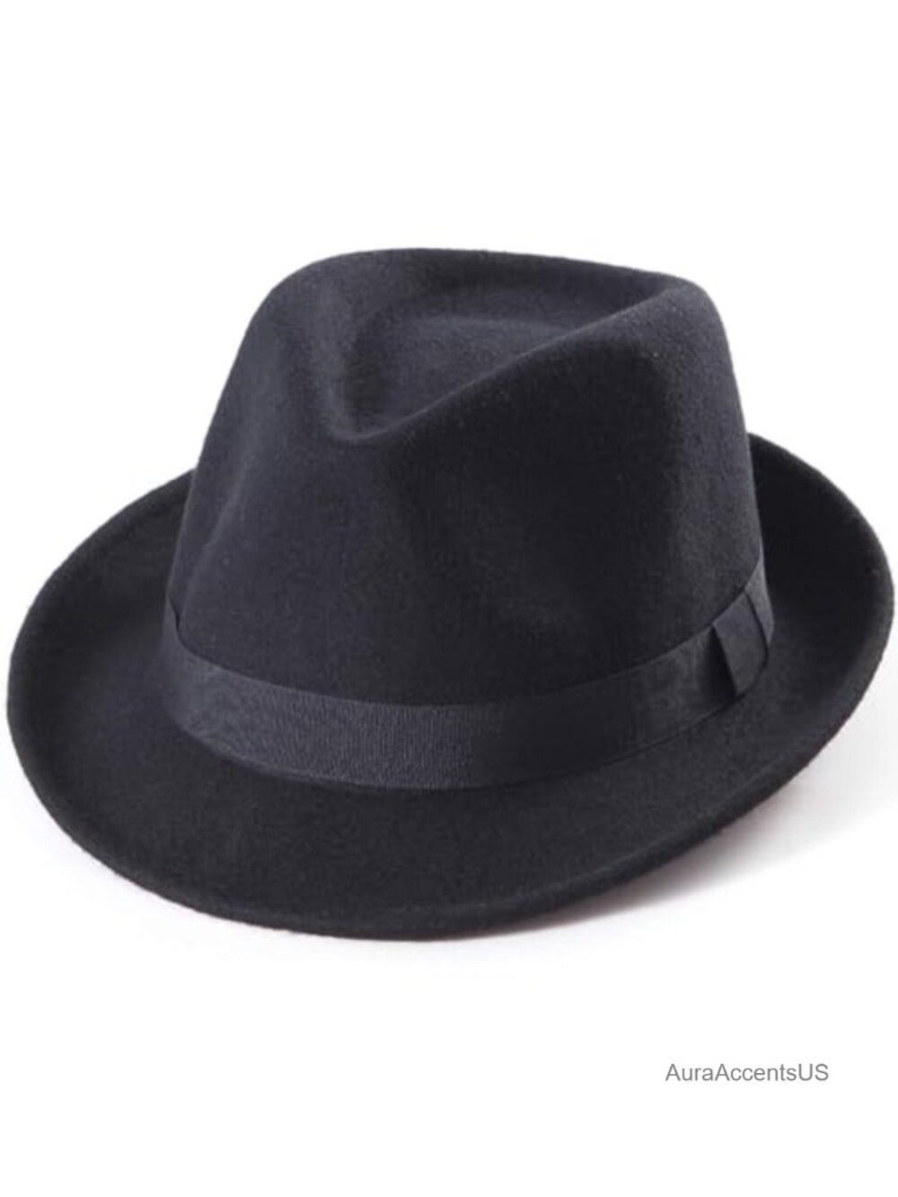 Wool Felt Trilby Fedora Hat Adjustable Unisex Dress Hat UPF 30